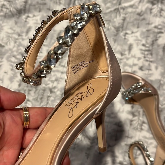 Jewel Badgley Mischka Caroline Embellished Strap Evening Shoe NWOT - Bridal - Picture 11 of 12